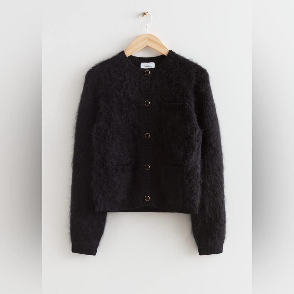& Other Stories Relaxed Fluffy Knit Cardigan